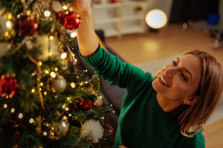 Lady Hanging Ornaments