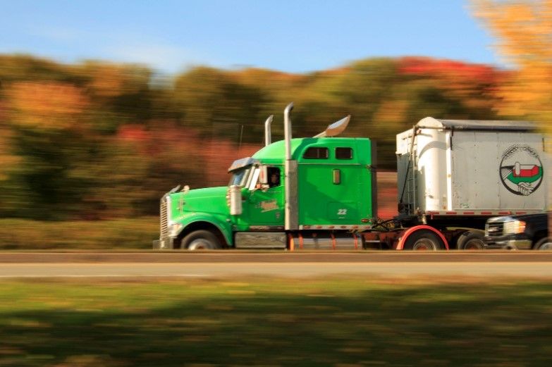 Semi truck speeding on a Mississippi highway